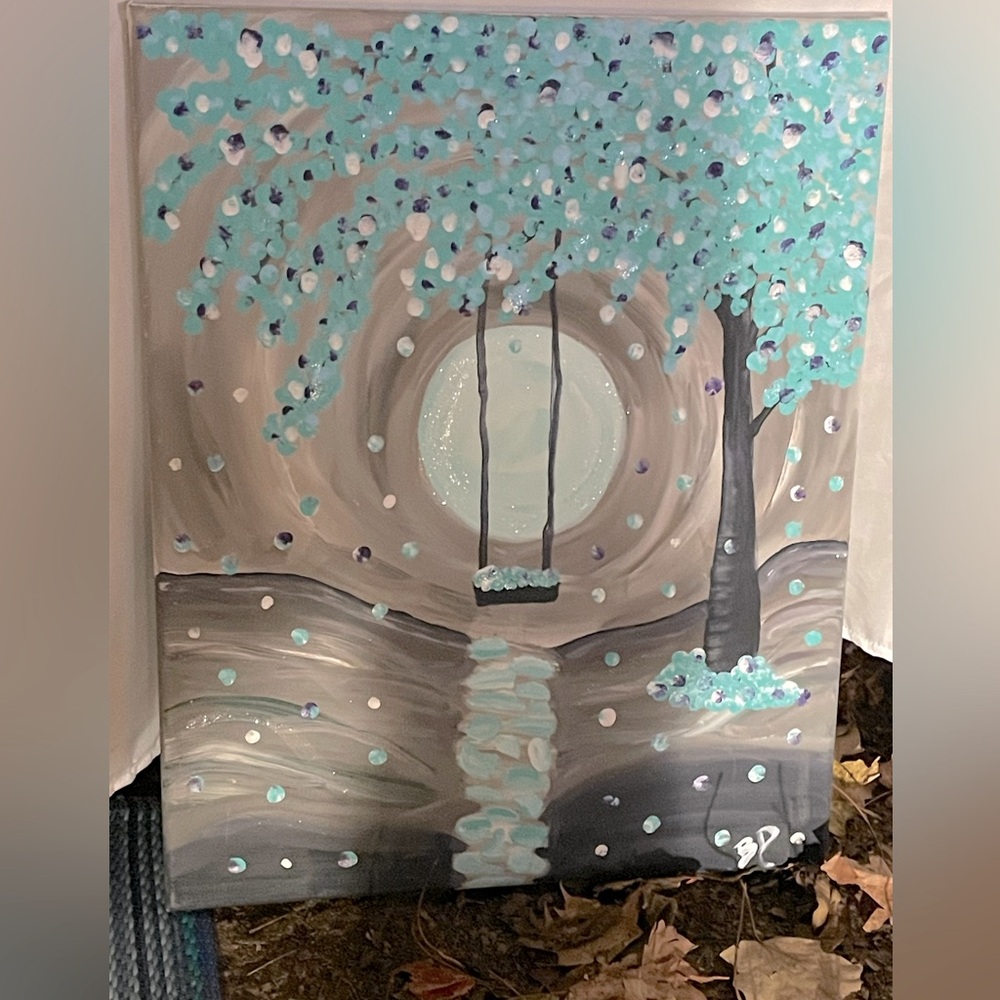 Sparkly calming painting $25